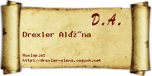Drexler Aléna névjegykártya